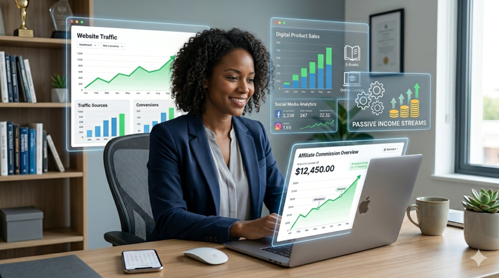 Beginner learning affiliate marketing and earning commissions online