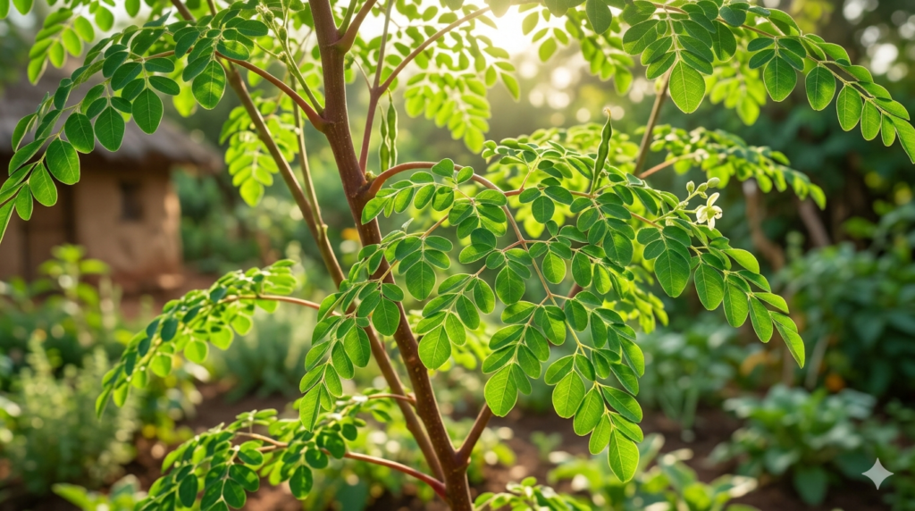 Fresh moringa leaves illustrating the benefits of moringa for everyday wellness
