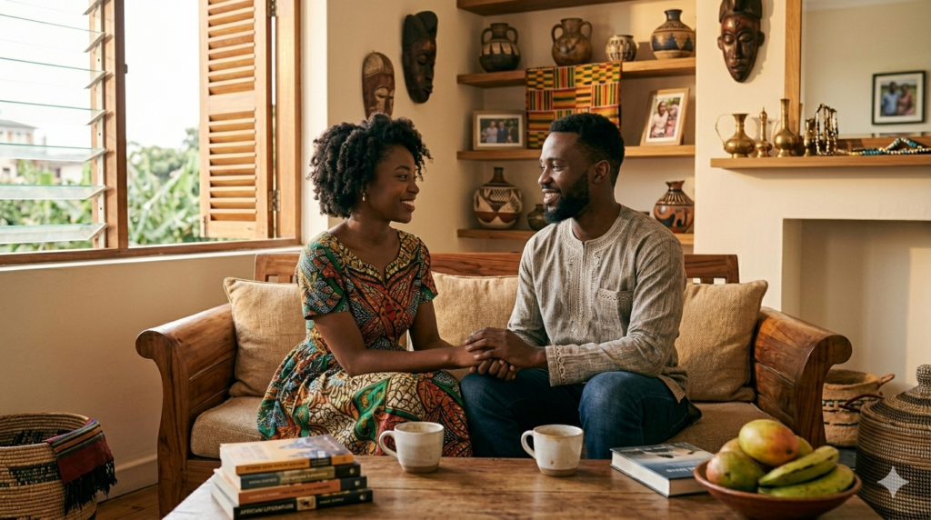 Happy couple building trust through open communication and mutual respect